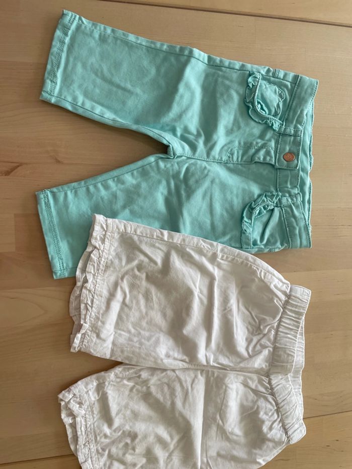 Lot de 2 pantacourts filles 18mois orchestra