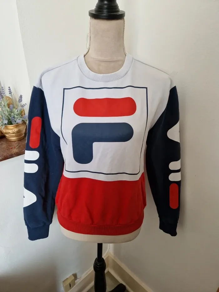 Pull sweat crew neck fila taille s - photo numéro 2