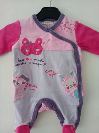 Grenouillère bébé fille kitchoun 1 mois