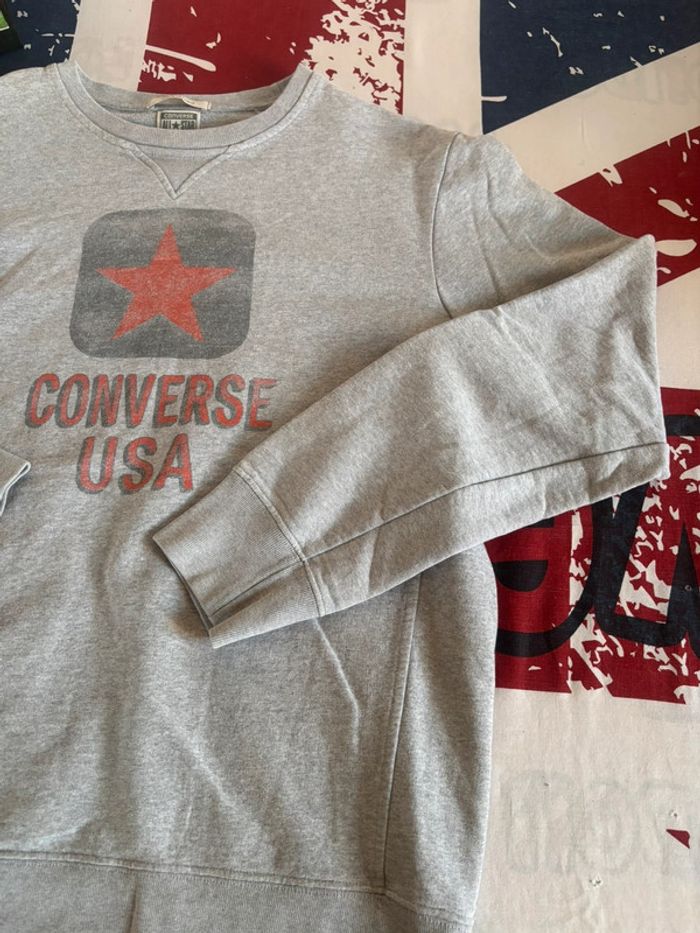 Sweat Converse gris made in italy taille - photo numéro 6