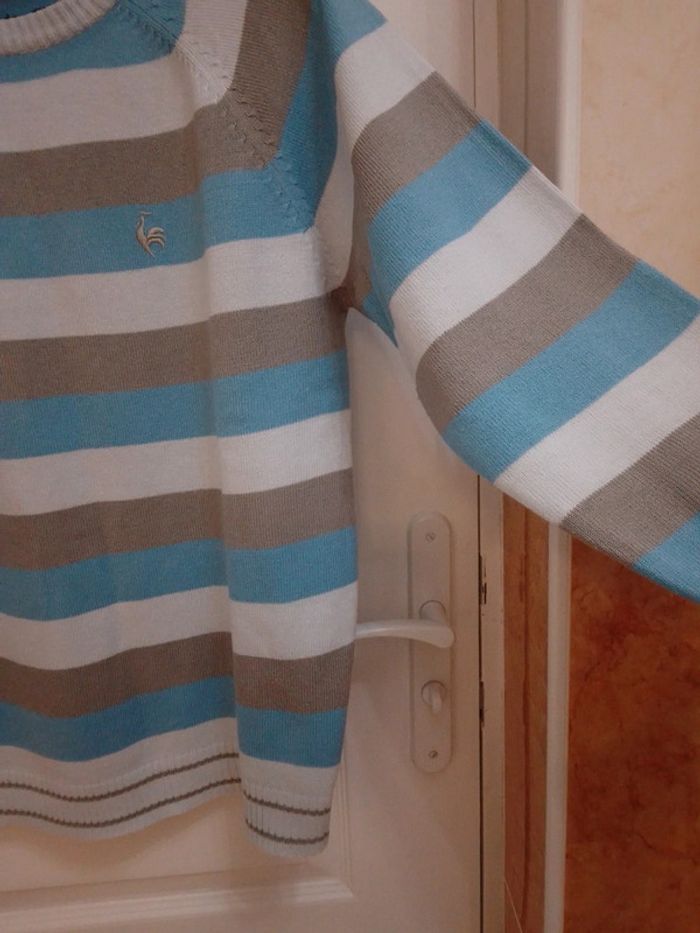 Pull à bandes bleues/grises T.14 ans - Le Coq Sportif - photo numéro 10