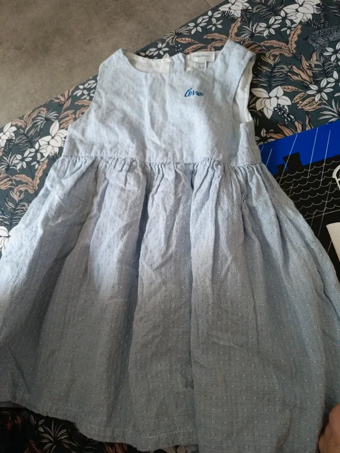 Robe bleue Fagottino 86cm