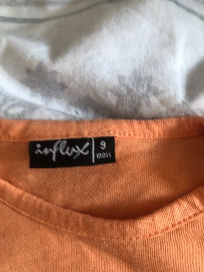 Tee shirt orange 9 mois - photo numéro 3