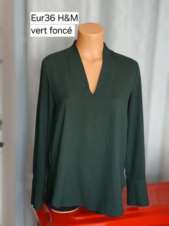 Blouse H&M vert foncé 36