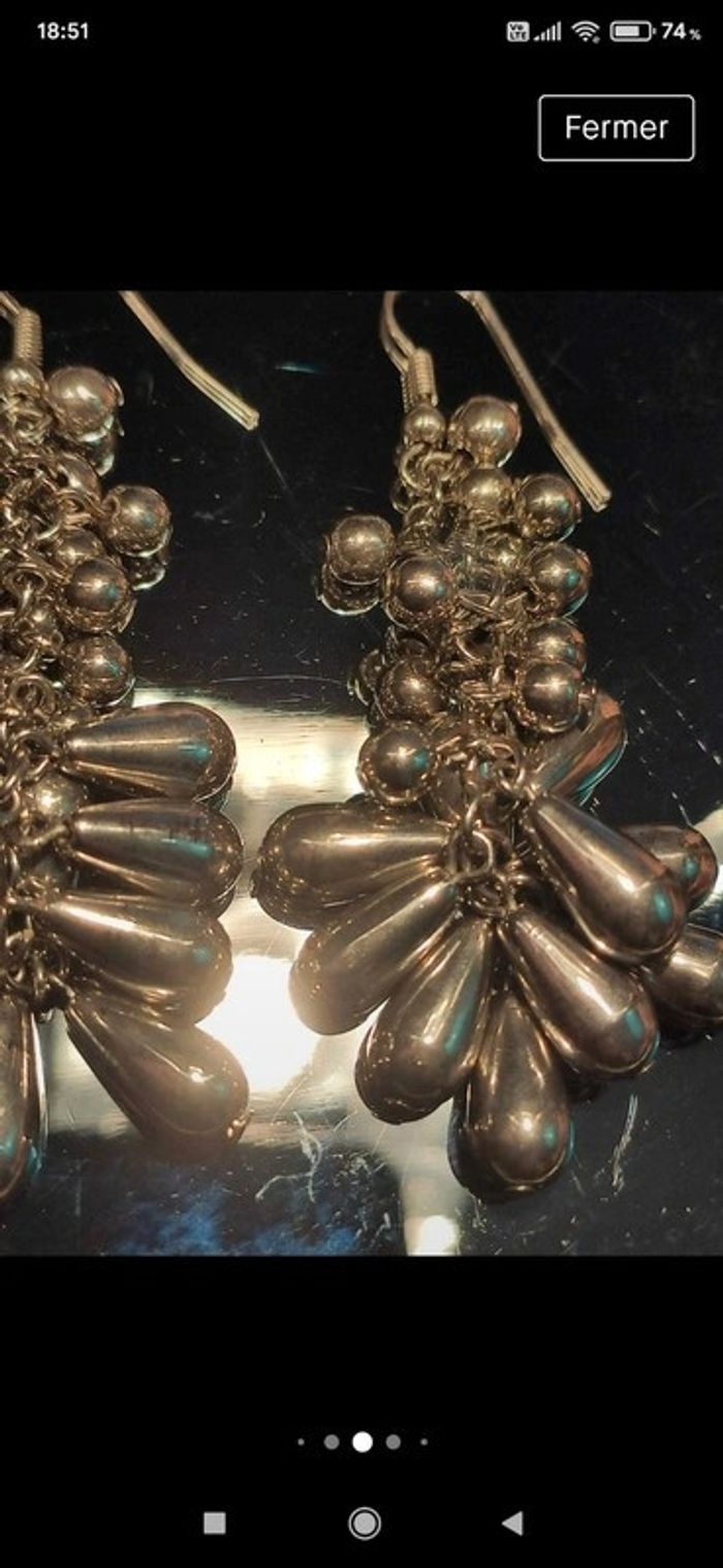Boucles d'oreilles fantaisie vintage - photo numéro 4