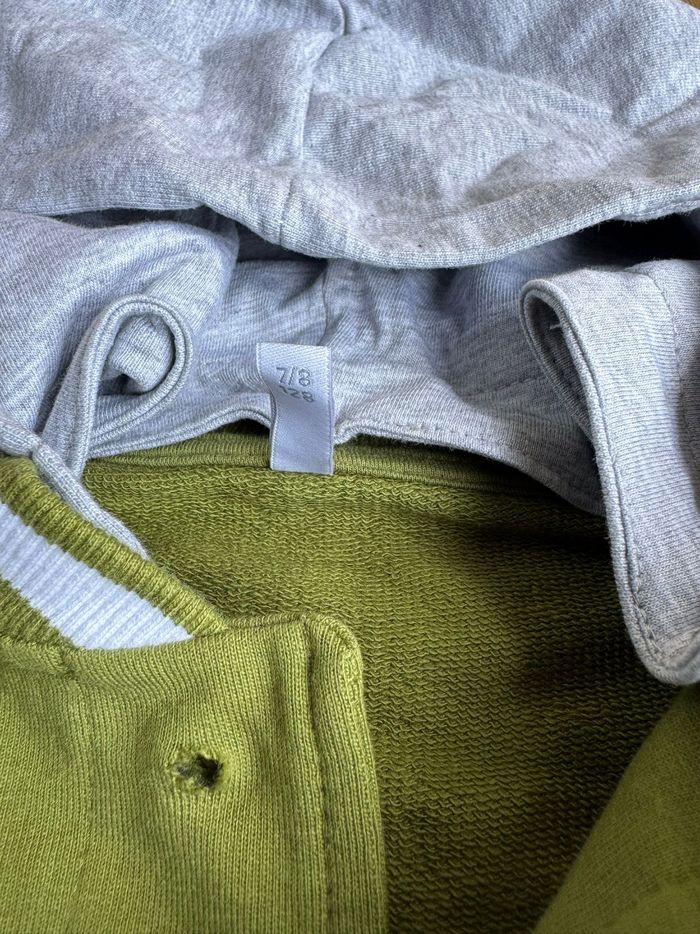 Veste sweat à capuche amovible verte kaki Idexe’ taille 8 ans –  petit défaut à la fermeture - photo numéro 7