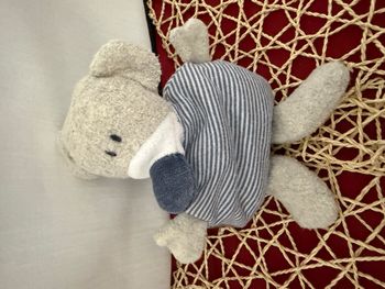 Souris BEBE CONFORT grise rayé bleu