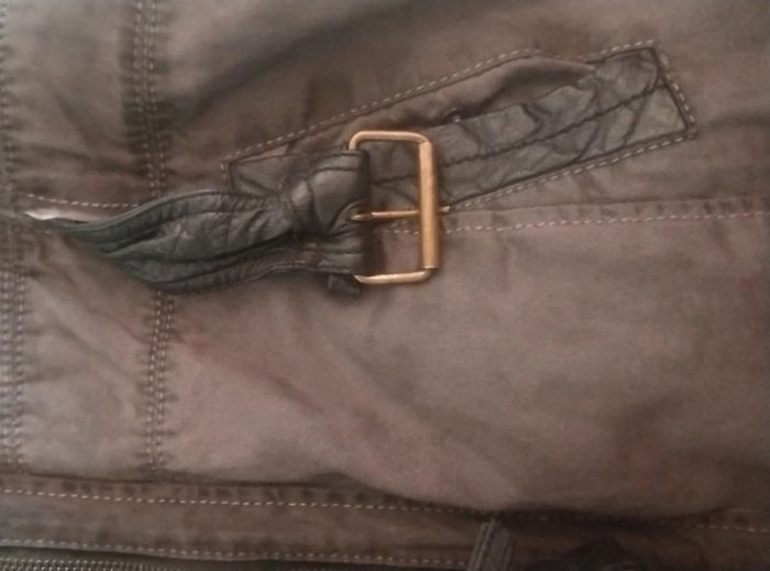 Veste longue bi matière cuir Maze - photo numéro 3