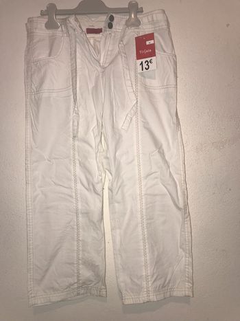 Pantalon blanc décontracté Tissaïa