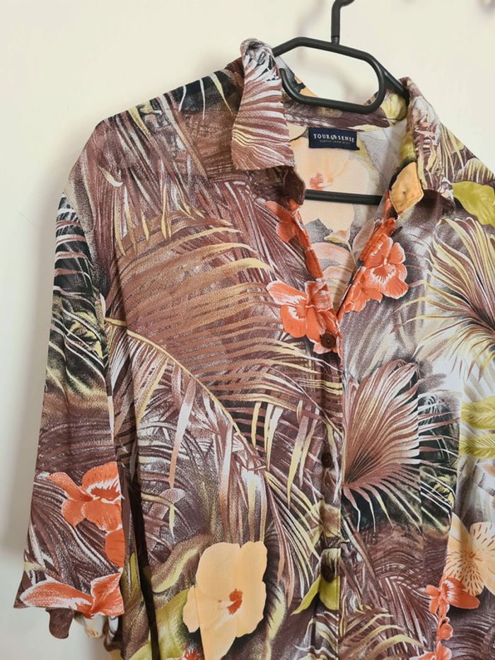 Chemise fleuri viscose taille 52 - photo numéro 2