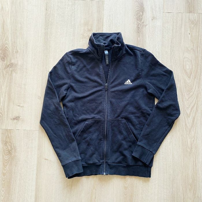 Adidas Sportwear Vintage Veste survêtement Noir Unisexe Exclusive Y2K en très bon état (Taille 13/14 Ans) - photo numéro 2