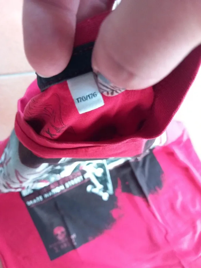 T-shirt rouge Skate nation - photo numéro 3