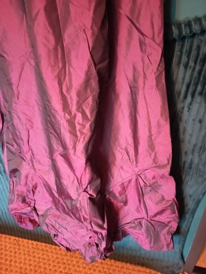 Robe longue de soirée en satin violet foncé - photo numéro 3