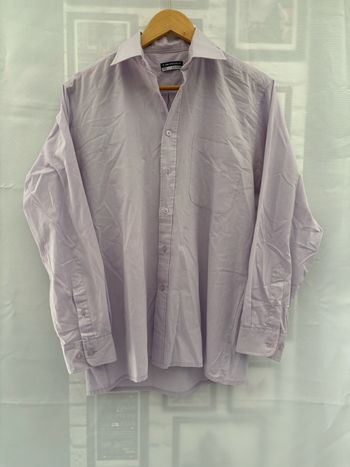 Chemise Lila unie à manches longues - Tom Hagan - M/38