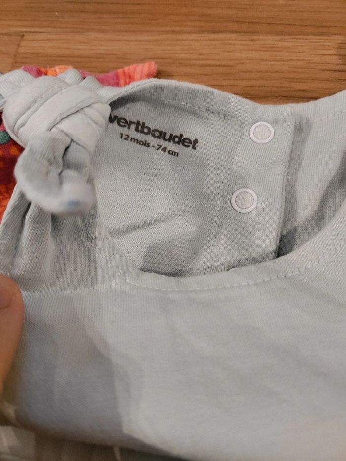 Lot de 2 barboteuses combi short 12 mois 74cm - photo numéro 3