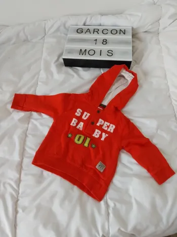 Pull à capuche garçon 18 mois Prend ton pouce