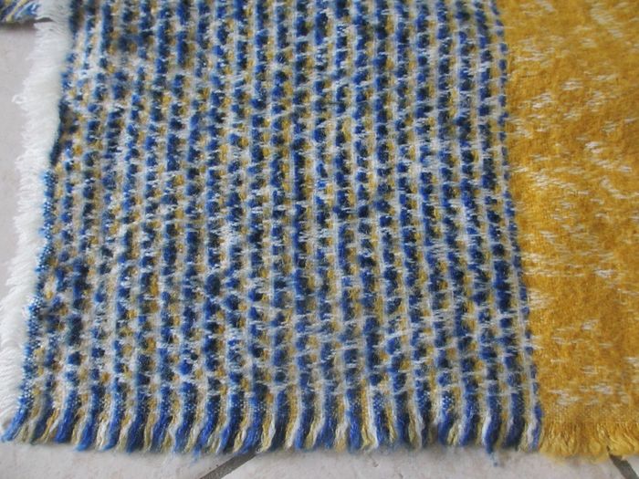 Echarpe couleur moutarde et bleu marine femme Cache Cache - photo numéro 2