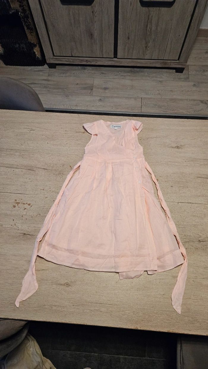 Magnifique robe rose clair sans manche, Buissonnière, 8 ans - photo numéro 3
