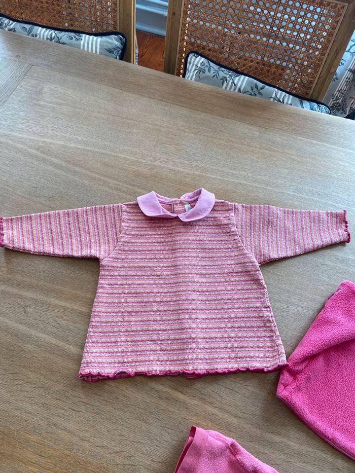 Ensemble robe, haut et collants Catimini taille 18 mois - photo numéro 3
