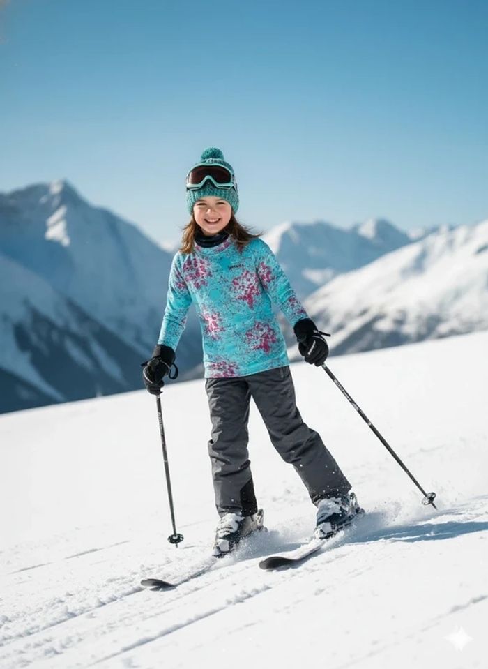 Tee-shirt thermique ski 8 ans - photo numéro 2