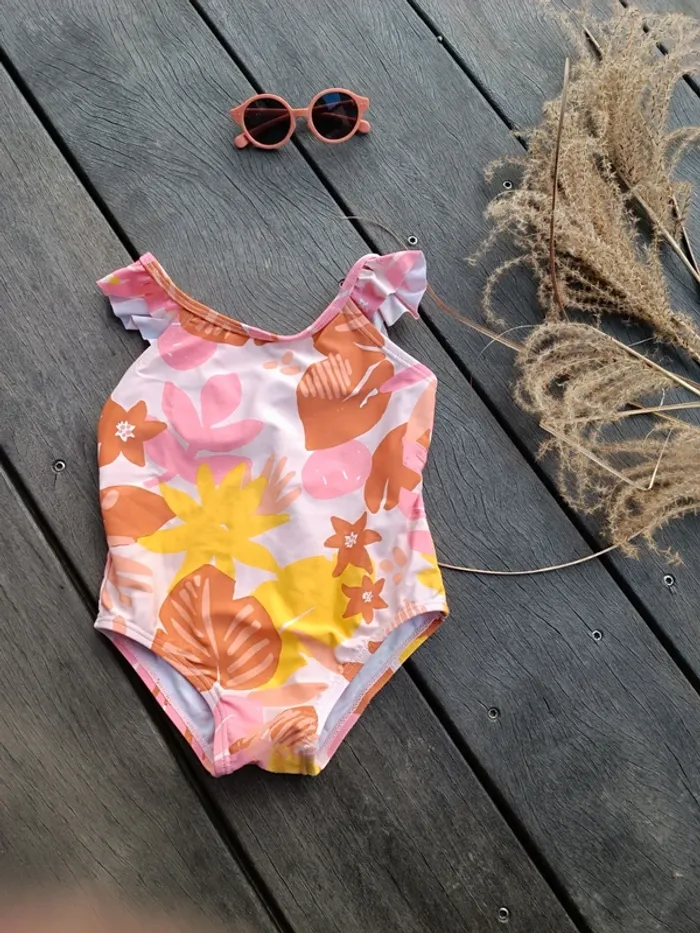 Maillot de bain à volants 1 pièce TAO 18 mois - photo numéro 3