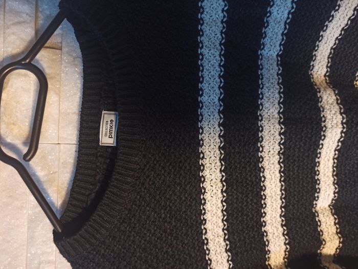 Pull Femme Rayé Noir & Blanc Pimkie Taille M - photo numéro 3