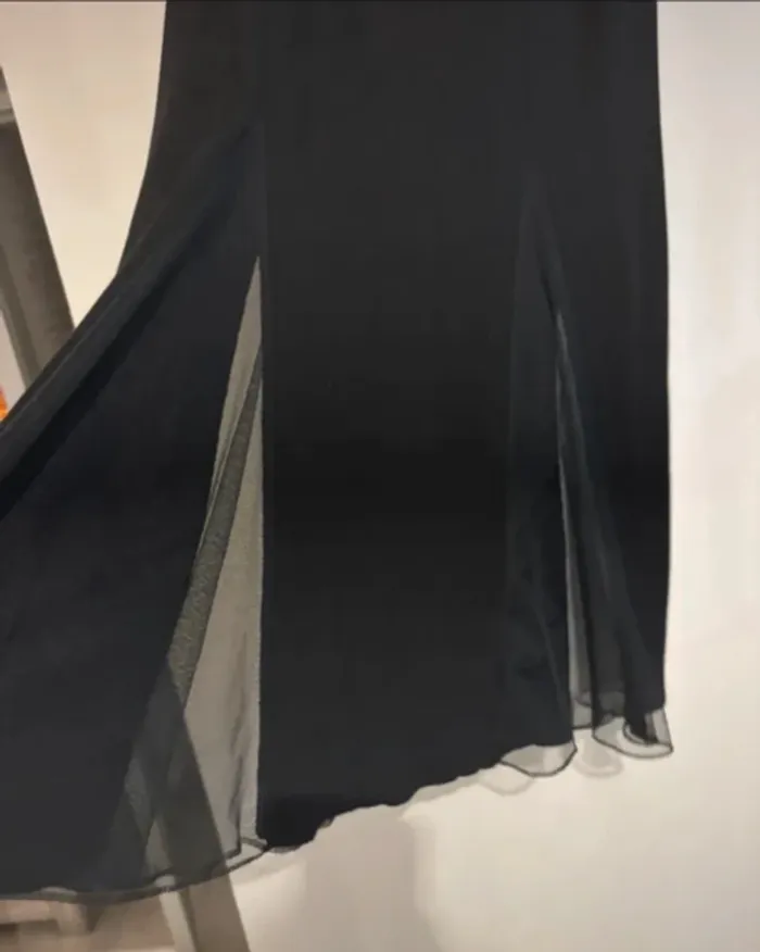 Jupe longue noire fluide Pimkie fentes voile T38 - photo numéro 2