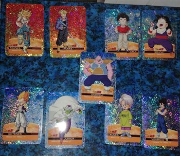 Lot 9 Cartes prism Lamincard Dragon Ball Z part serie 5 ITA cards DBZ Holo set