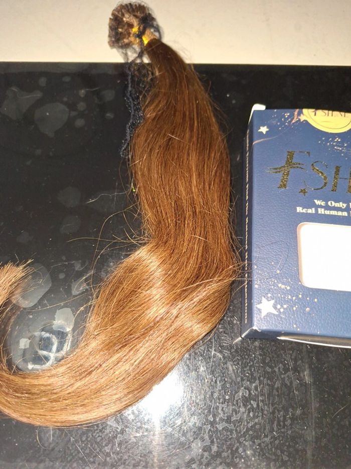 Extension de Cheveux a la kératine 40cm brun foncé - photo numéro 2