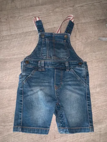 Salopette été en jean, taille 18 mois grains de blé
