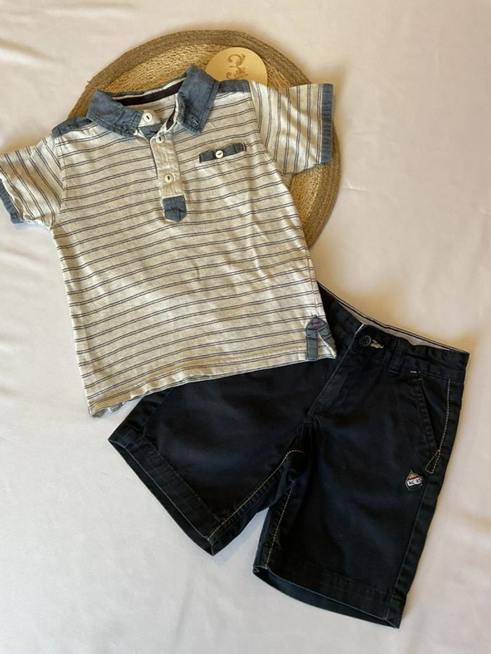 Ensemble teeshirt short garçon