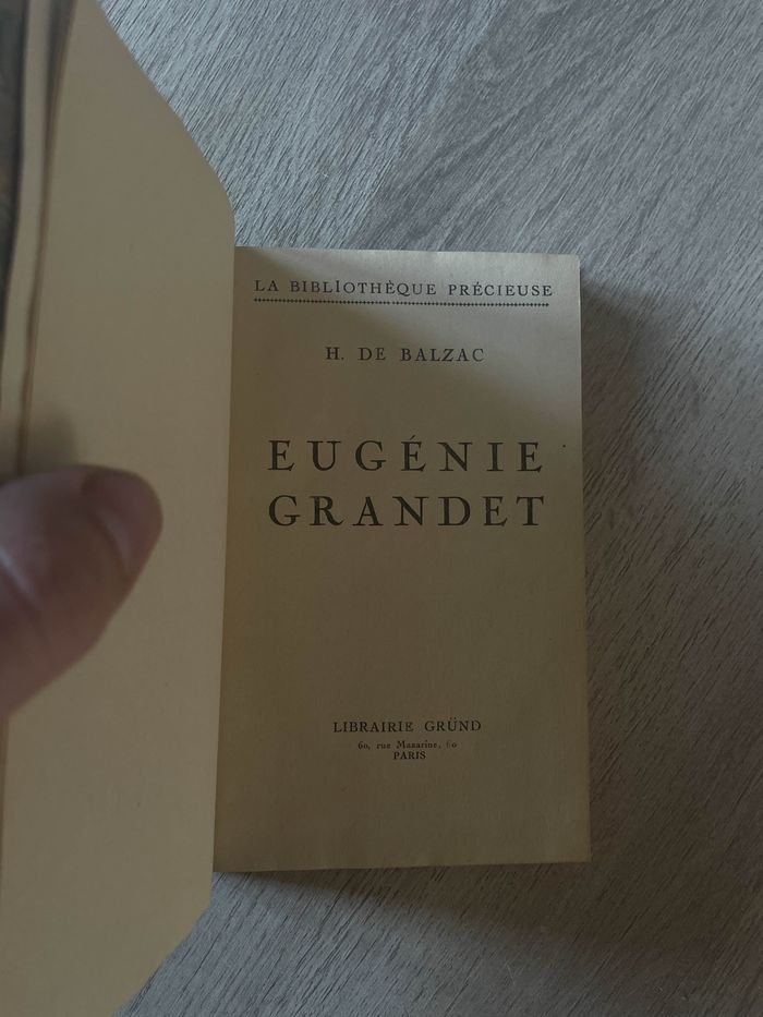 Livre ancien Eugénie Grandet – Balzac – édition 1939 Grund - photo numéro 2