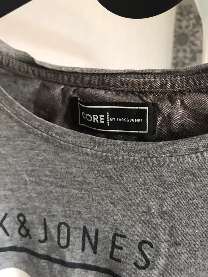 T shirt jack&jones gris - photo numéro 3