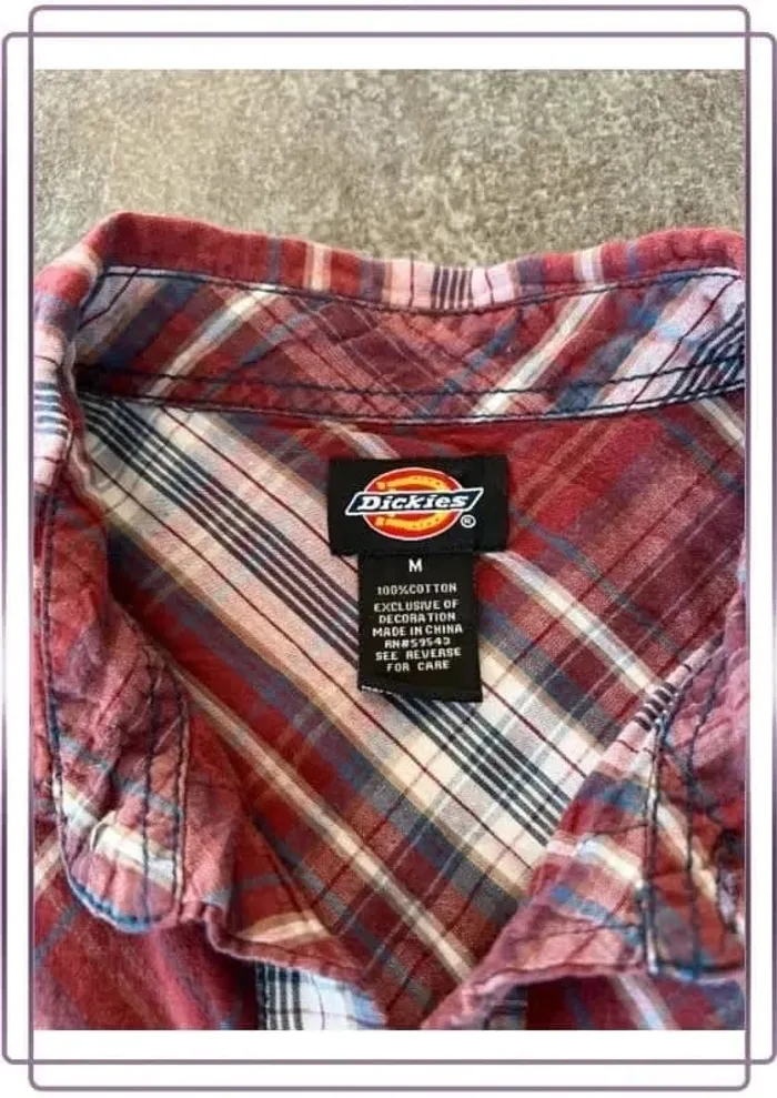 Chemise manches courtes été homme Dickies taille M Men shirt Herrenhemd Camicia uomo - photo numéro 4