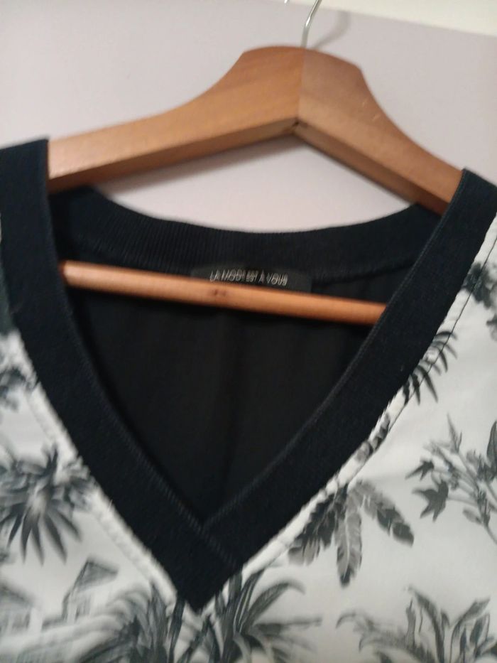 Blouse la mode est à vous noire et blanche - photo numéro 2