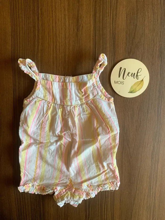 Combi short fille Tape à l’œil 9 mois