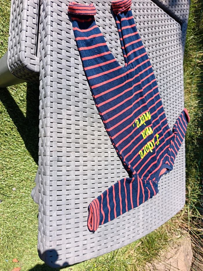 Combinaison pyjama grenouillère sans pied léger fin taille 3 mois 62 cm - photo numéro 3
