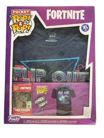 Coffret Funko Pop Pocket Fortnite figurine porte clés + TShirt Taille Xl