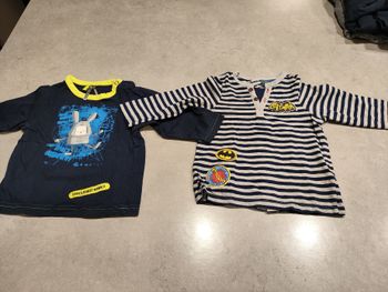 Lot de 2 t-shirts bébé garçon – Taille 6 mois – Très bon état