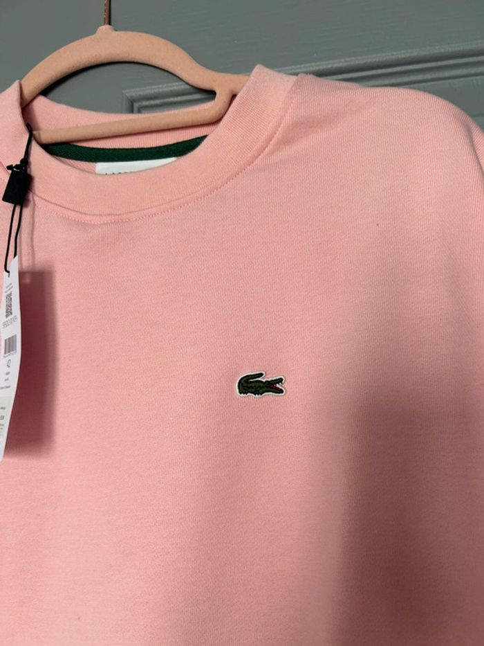 Sweat shirt Lacoste T. 42 neuf rose saumon - photo numéro 2