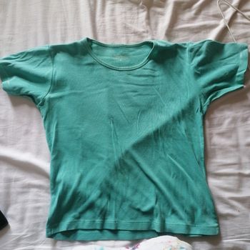 Tee shirt bleu cyan
