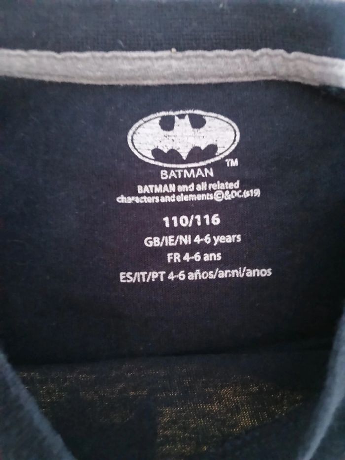 Pyjama fin deux pièces batman taille 4-6 ans - photo numéro 3