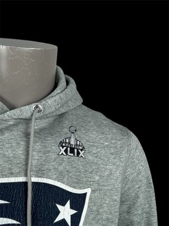 Sweat à capuche Nike NFL New Super Bowl gris homme L - Hoodie sport, streetwear, football US Pull - photo numéro 2