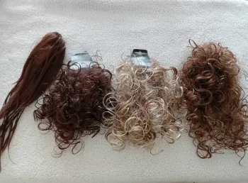 Lot de 2 postiches chouchous châtain et blond neuf