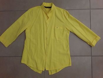 Chemise asymétrique jaune femme 36 DILVIN BASIC TBE
