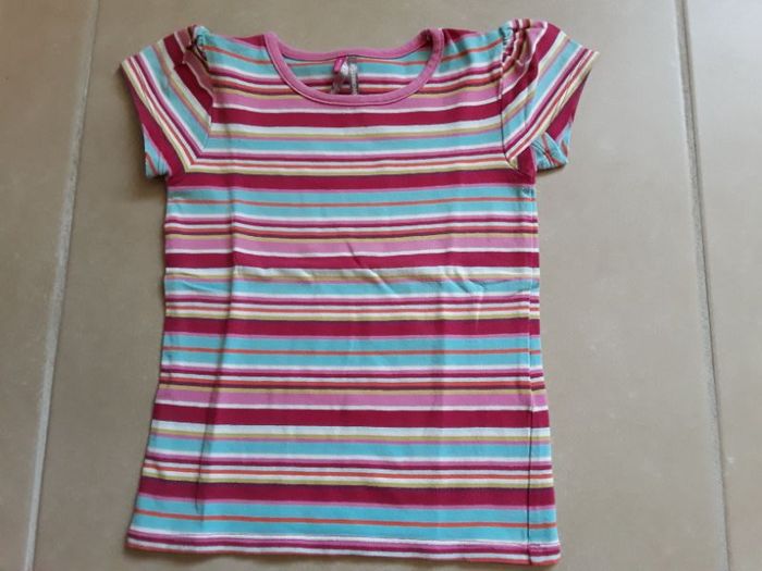 T-shirt MC rayé fille ORCHESTRA en 5 ans TBE