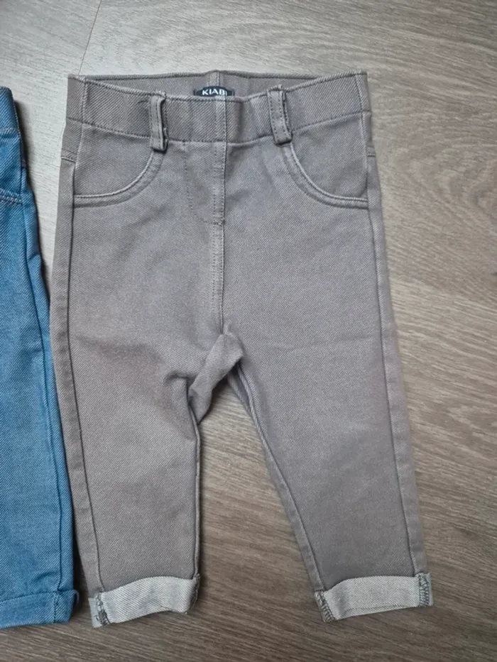 Lot de 2 jeggings kiabi 12 mois - photo numéro 2