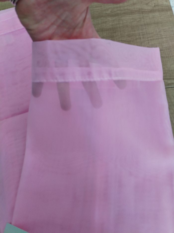 1 rideau voilage rose 1m50 neuf - photo numéro 3