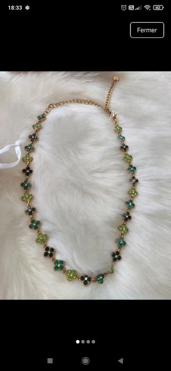 Collier princesse acier inoxydable neuf dans son pochon 