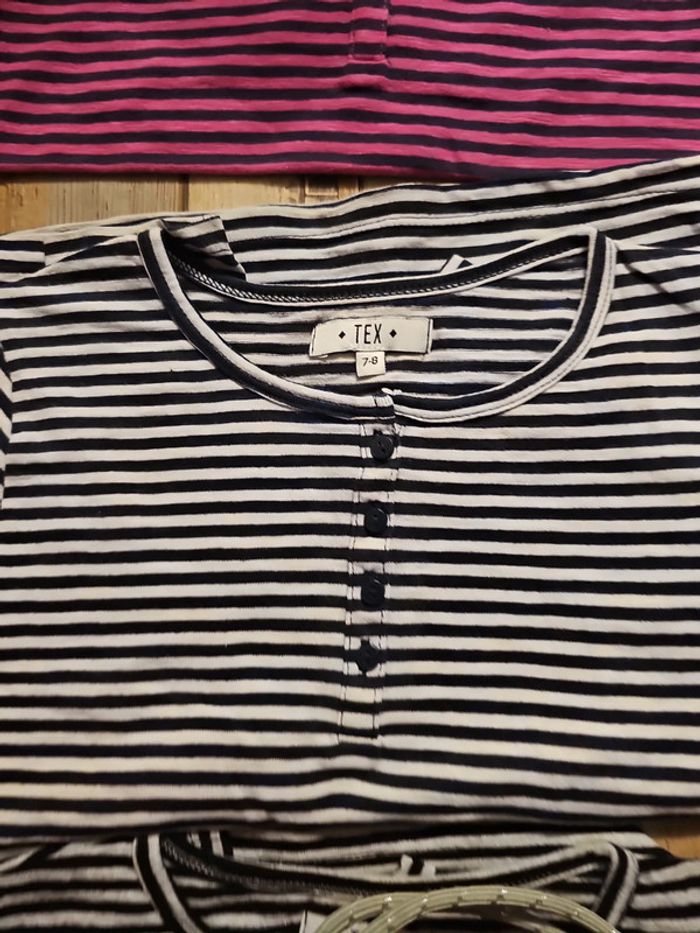 Lot de 3 t shirts longues manches Taille 7-8 ans marque tex - photo numéro 3